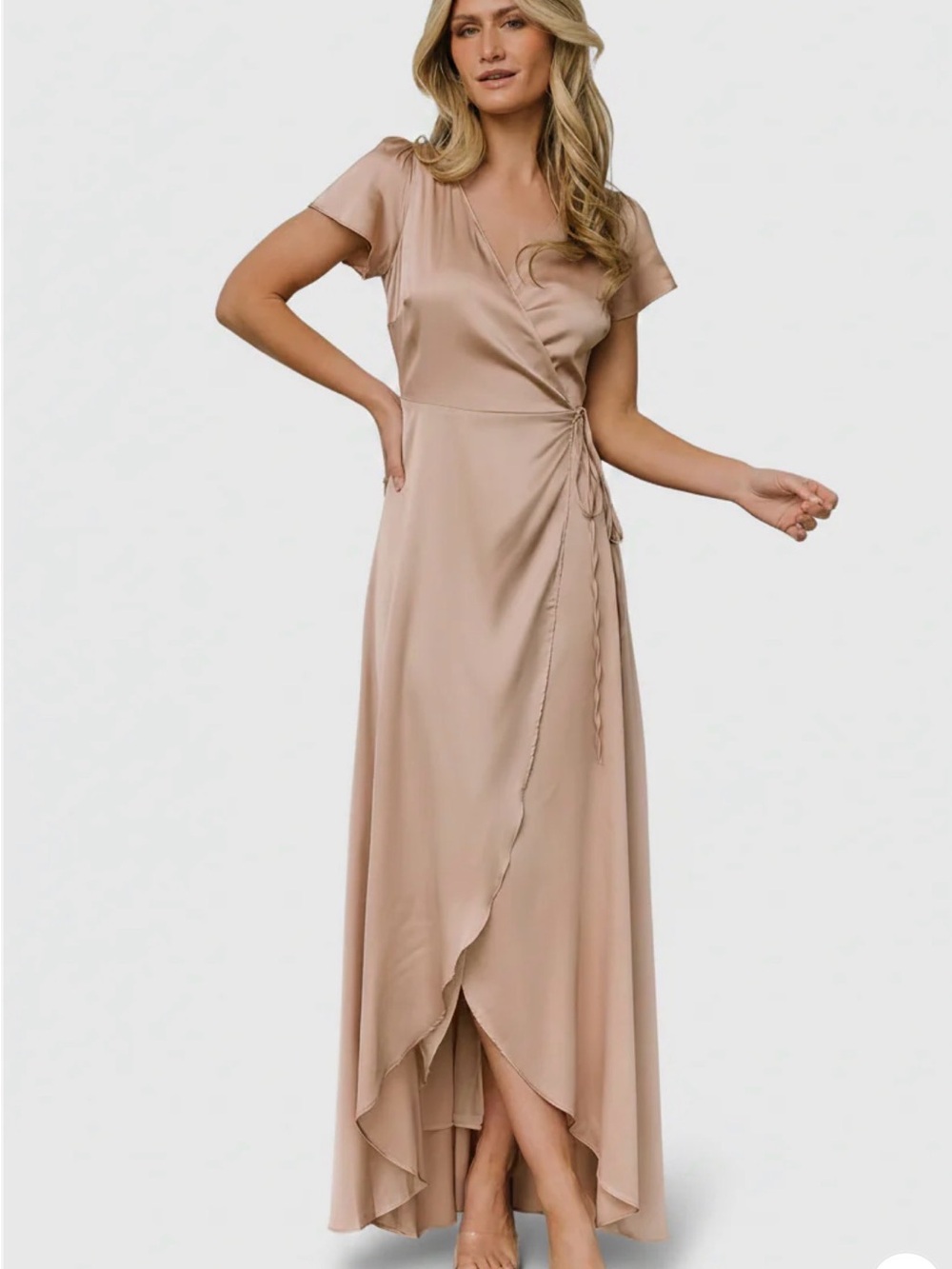 Baltic Born Krystal Wrap Maxi Dress - champagne 3XL